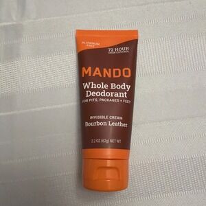 Mando Whole Body Deodorant Invisible Cream Bourbon Leather 2.2oz